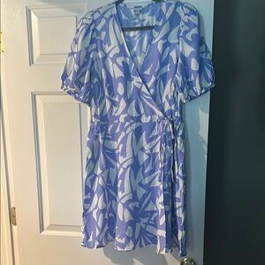 A New Day Purple and White Midi Dress